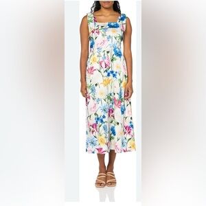 Anne Klein, Floral Square Neck sun Dress, Size 0 | 0206